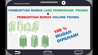 Pembuktian rumus Prisma. Luas Prisma & volume Prisma |100% Mudah Dipahami