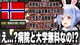 【ホロライブ】ノルウェーの税率と福祉に驚愕する兎田ぺこら【2022/07/31】