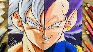 Como Desenhar o Goku Instinto Superior Completo / Vegeta Ultra Ego Superior - Passo a passo