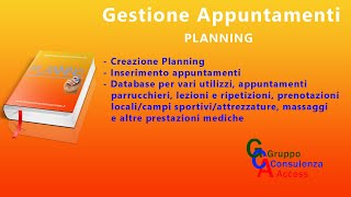 Database Access: Gestione Appuntamenti Planning