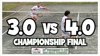 STEPPING OVER | NTRP 3.0 (A.J.) VS NTRP 4.0 (John): 2023 President's Cup Tennis Tournament