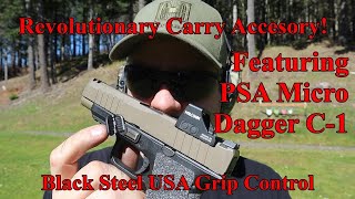 PSA Micro Dagger C-1 Black Steel USA Grip Control