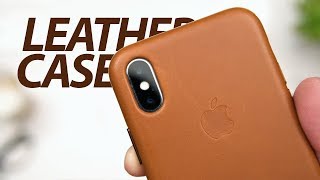 Кожаный чехол Apple Leather Case для iPhone X — Обзор