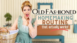 🔑Unlock the Secrets of Vintage Homemakers with an Old Fashioned Daily Cleaning Routine!✨