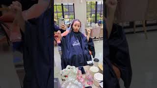 LEIKA KE SALON RUBAH RAMBUT LEIKA JADI COKLAT LAGI, KARNA SEKOLAH 😍 #leika #viral #shorts