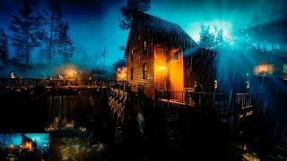 Watching a night storm from a balcony in front of the mill | RDR2 ASMR