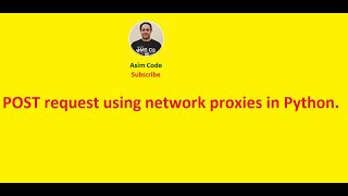 POST request using network proxies in Python