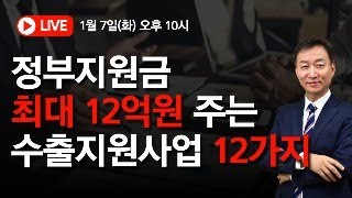 [긴급]정부지원금 최대 12억원 수출자금 12가지