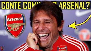 Antonio Conte BURSTS OUT LAUGHING when asked if he is going to join Arsenal 😂