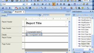 Crystal Reports Tutorial Creating a Report Template Business Objects Training Lesson 15.1