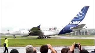 Airbus Industrie Airbus A380-861 Takeoff Farnborough 2012