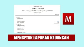 PERUSAHAAN DAGANG : Mencetak Laporan