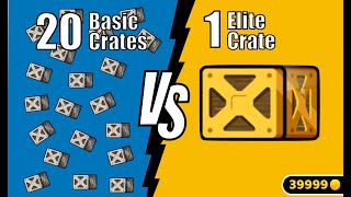 20 Basic Crates vs. 1 Elite Crate in Rbr (Rocket Bot Royale)