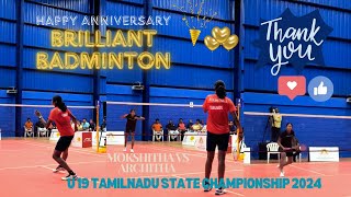 BRILLIANTBADMINTON SKILLS FROM MOKSHITHA VS ARCHITHA PART 1 SINGLES U 19 TAMILNADU#badmintonindia