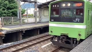 フリー素材 201系ND622編成 志紀駅発車