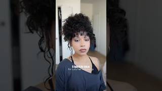 Recap of my curly hair tutorials with bangs 😍 in case you missed them! #hairstyles #curlyhair #hair