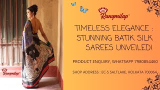 Why Tussar Silk Batik Sarees Are a Must-Have? Elegant Handcrafted Tussar Silk Designs | @rangmilap