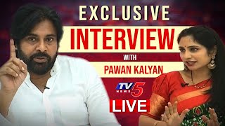 LIVE : Janasena Chief Konidela Pawan Kalyan Excusive Interview | AP Elections 2024 | TV5 News