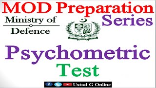 MOD Psychometric Test Preparation | MOD 2021 Psychometric Test |  Ministry of Defense Jobs 2021 |