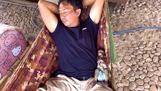 Dad \u0026 BiBi slept well after a tiring day of work