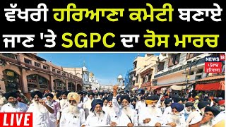 SGPC Protest Today : ਵੱਖਰੀ ਹਰਿਆਣਾ ਕਮੇਟੀ ਬਣਾਏ ਜਾਣ 'ਤੇ SGPC ਦਾ ਰੋਸ਼ ਮਾਰਚ | News18 Punjab Live