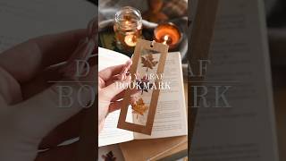 How to make easy & cute bookmark with leaf 🍂☁️ DIY #bookmark #paperwrld #short