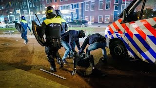 The Netherlands: Fresh clashes break out between anti-curfew protesters and police