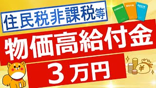 【3万円給付金】非課税世帯など向けの給付金について解説