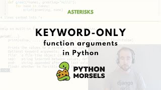 Keyword only function arguments Python