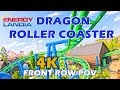 RMF DRAGON 🐉 - POLAND'S BEST FAMILY ROLLER COASTER 🎢 - 4K Front Row POV - ENERGYLANDIA 2024