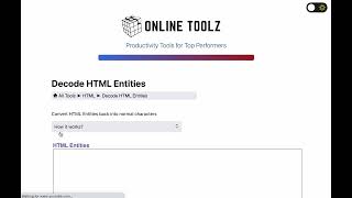 How to Encode & Decode HTML Entities Online