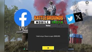 Failed To Log in Please try Again (9999,309) || BGMI / PUBG 3.5 update Facebook  Login problem ios