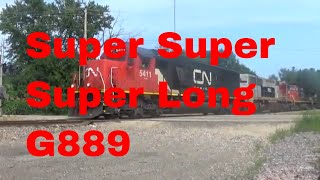 CN 5411 Leads a 12,000 foot G889 with a PRLX SD75m in Warbonet paint