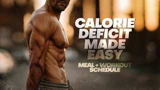 how to make a CALORIE DEFICIT to GET SHREDDED EASY | my full MEAL & WORKOUT SCHEDULE 😮‍💨