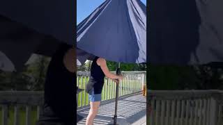 Bumblr 7 5ft Patio Umbrella Outdoor Market Table Umbrella Review, Large umbrella for my deck table