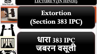 EXTORTION (SECTION 383) IPC: What is Extortion, Essentials, Case laws