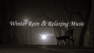 겨울비🌧️차분한 겨울 빗소리와 편안한 음악🎵Winter Rain and Relaxing Music