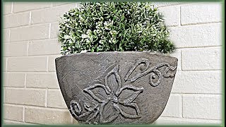 Painting with concrete. Pot with its own hands made of concrete