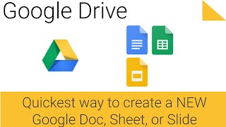 Shortcuts to create Google Doc Sheet or Slides