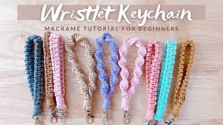 Macrame Wristlet Keychain | Easy Pattern Tutorial | Simple Gift Ideas