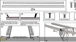 Synthrotek Eurorack Rails - 104HP, 3mm Threaded Nut Strips - Modular Case Hardware