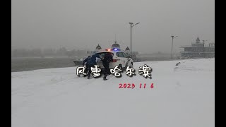 2023哈尔滨的第一场雪就是王炸，这么大的暴雪你有多久没见过了？