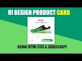 JS Creative Product Card UI Design | E-commerce Card Using Pure JavaScript NO Jquery #Ecommerce