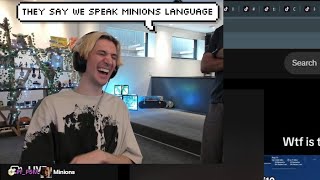 xQc \u0026 Nick Die Laughing at Chat saying they Speak \