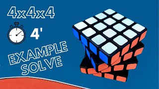 4x4 Rubik’s Cube in 4 minutes - Example Solve with Beginner’s Method