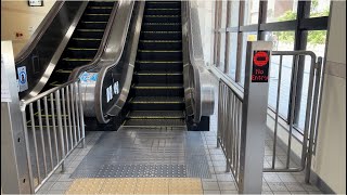 ［逆走防止ブザー］西鉄香椎宮前駅　escalator buzzer