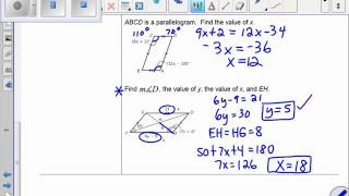 Unit 8 Lesson 2 Parallelograms Notes