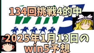 1月13日win5予想（成田特別・雅ステークス・初春S・シンザン記念・ニューイヤーS）してみた