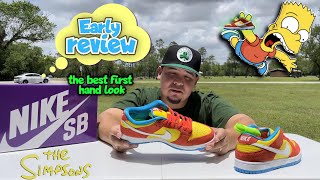 Bart Simpson Early Review SB dunk low i can't believe nike gave them the best quality out There !!!