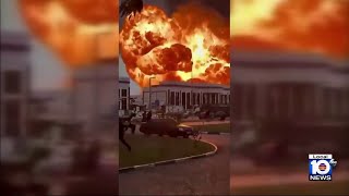 Fuel tank explodes in Grozny, Russia